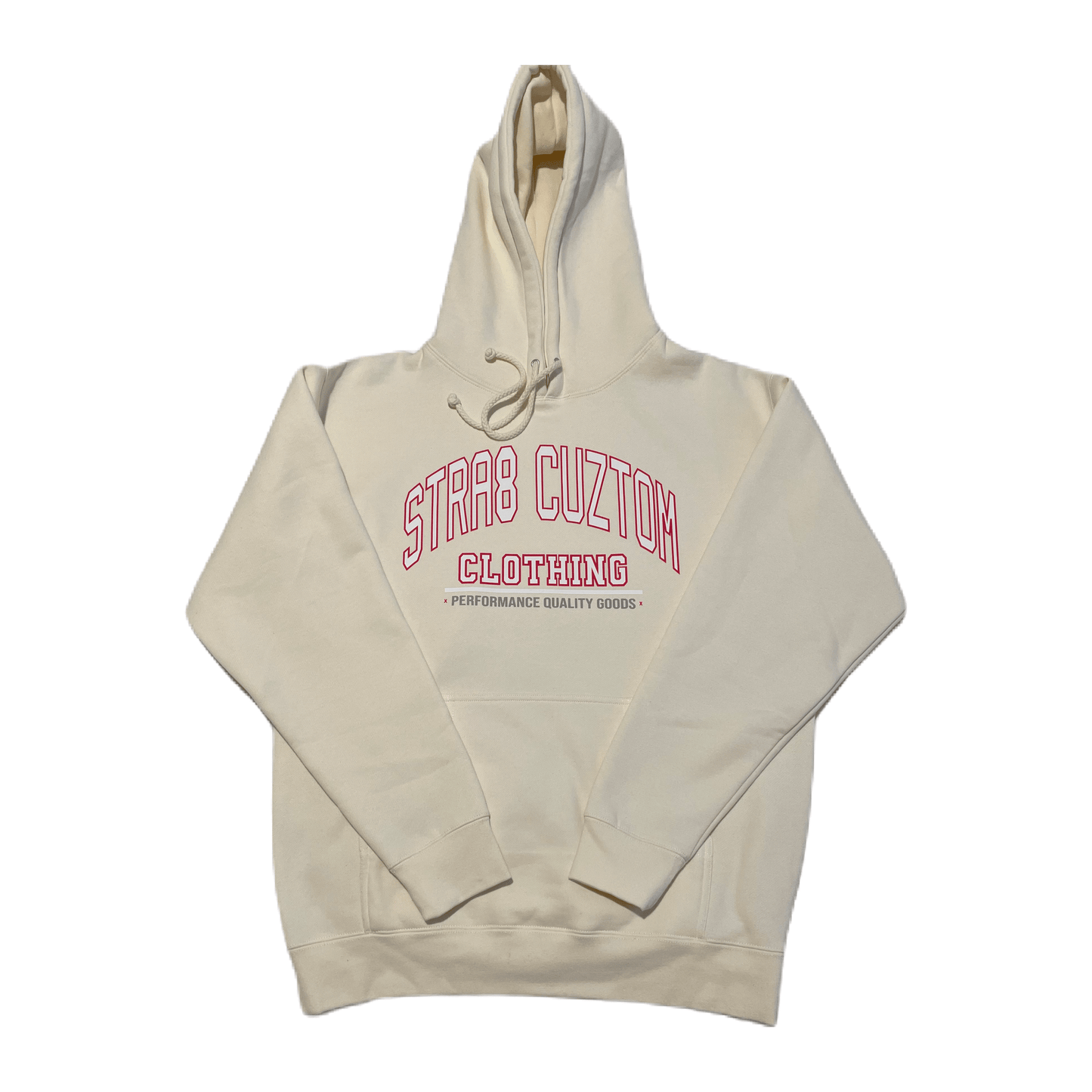 Stra8 Arch Hoodie - Bone Cream/Red/White