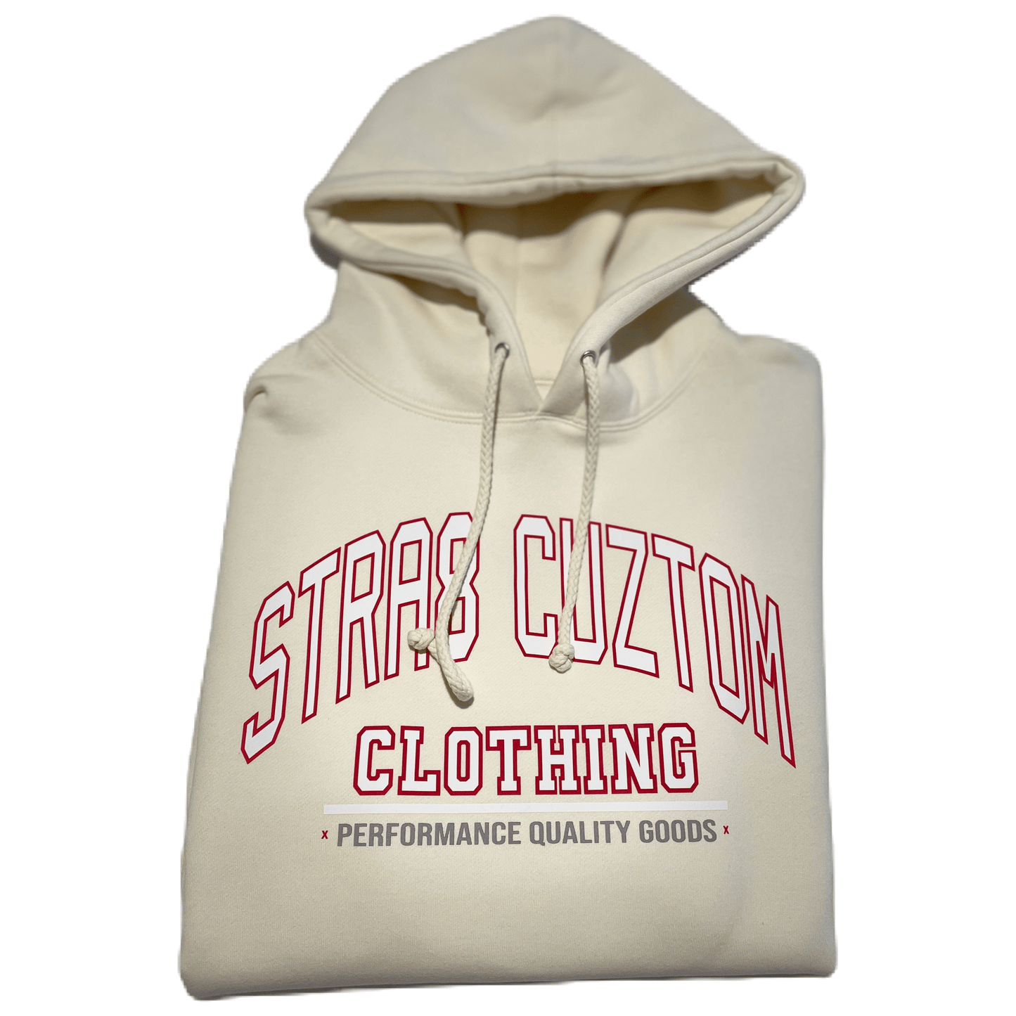 Stra8 Arch Hoodie - Bone Cream/Red/White