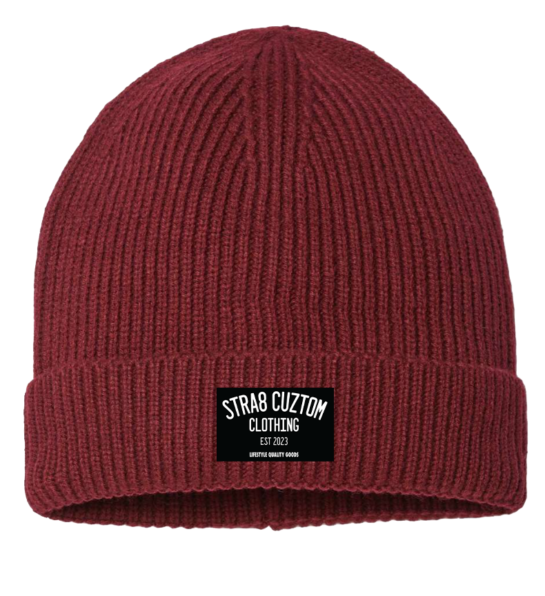 Stra8 Cuztom Cuffed Beanie- Maroon