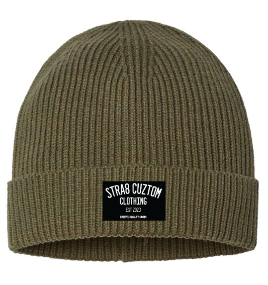 Stra8 Cuztom Cuffed Beanie- Olive